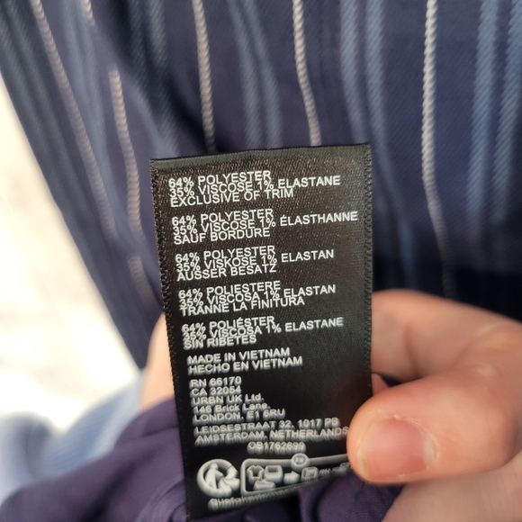 Nwot Free People Taylor Midi Skirt Stipes Blue 0 - Picture 7 of 10